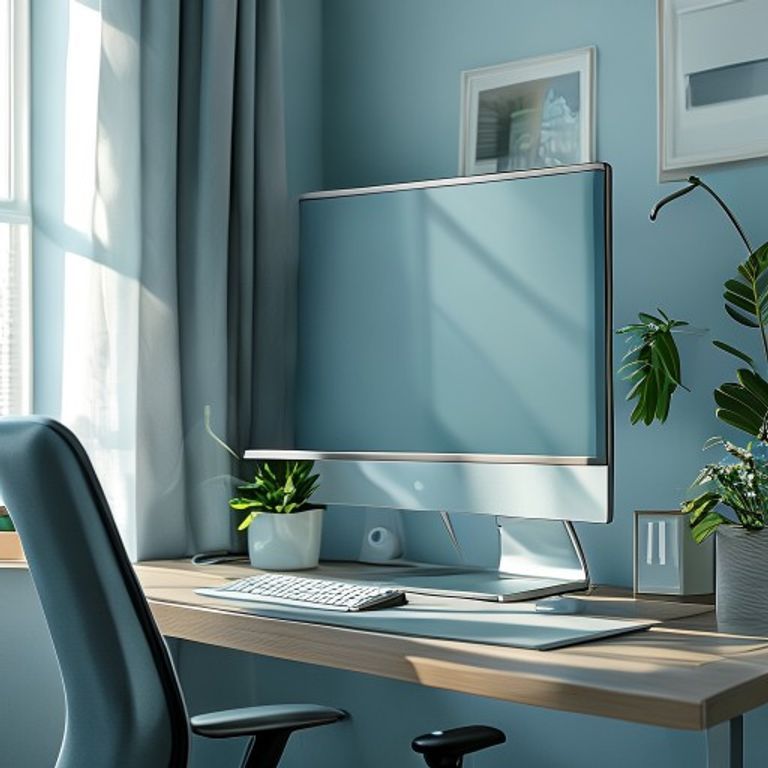 Ergonomisk arbejdsplads med korrekt stilling ved skrivebord
