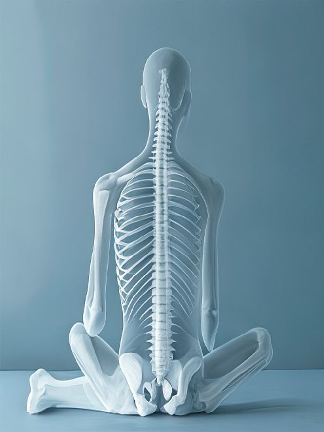 Illustration af korrekt sidestilling ved skrivebord med ergonomisk opsætning